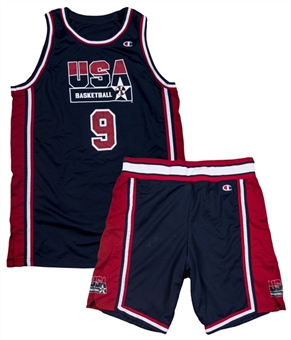 1992 Michael Jordan Game Used and Signed Team USA Olympic Uniform (Jersey and Shorts) (MEARS, Beckett & Letter of Provenance)